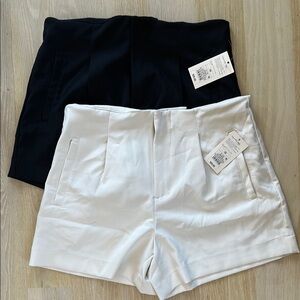 NWT: a new day/Target Women's High Rise Tailored Black and White Shorts